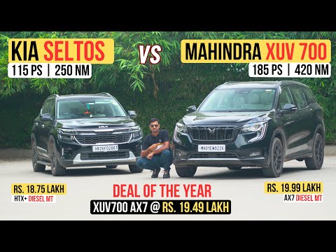 Mahindra XUV700 या Kia Seltos HTX+ - अब सिर्फ़ Rs. 19.49 लाख में XUV700 AX7