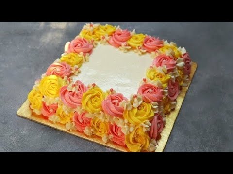 A Complete Birthday Cake Recipe For Beginners | Vanilla Sponge Cake With Buttercream Frosting Recipe