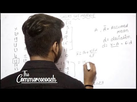 Shortcut method of mean (HINDI) |#3 Measures of central tendency | The Commerce Coach  2018