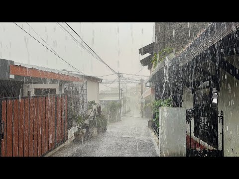 Super Heavy Rain in My Village | very heavy, eliminate insomnia and fall asleep to the sound of rain