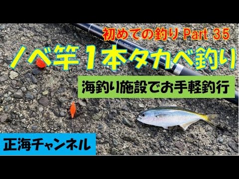 ノベ竿１本タカベ釣り　初めての釣り PART35