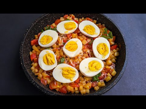 Eggs with Potato Better than Meat! Healthy Breakfast Ideas. Cheap & Tasty recipe.