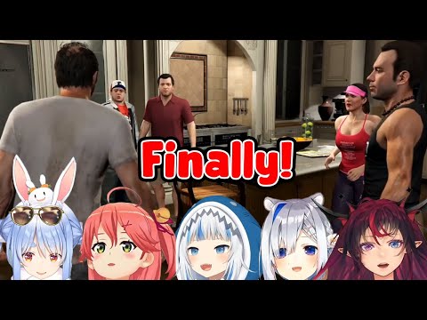 【Hololive】Trevor meets Michael again after 9 Years in GTA V【English Sub】