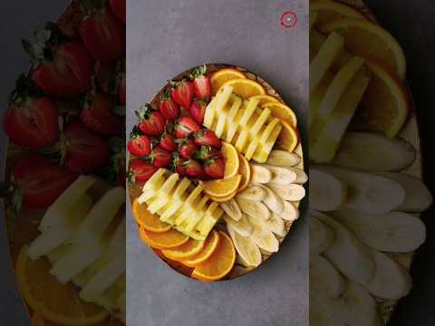 fruit decorating.  Delicious fruit tray #video shorts