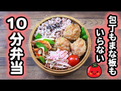 Microwave Shrimp and Chicken Meatball Bento