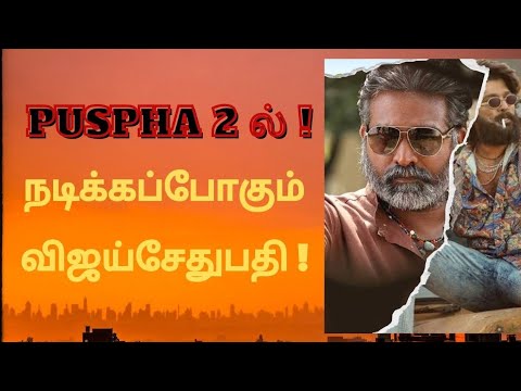 Pushpa 2 -ல் நடிக்கப்போகும் விஜய்சேதுபதி | Vijay sethupathy | Alluarjun |