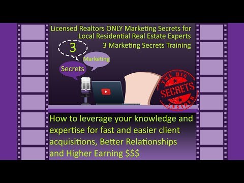 The Big Insider Secrets Tip#8 Realtors 3 Marketing Secrets for Local Residential Real Estate Experts