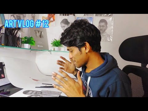 ART VLOG #12 | AJ TO COMMISSION WORK ME HI PURA DIN HO GYA 😅