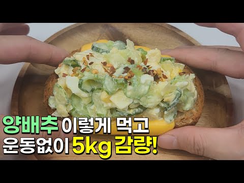 양배추와 오이는 이렇게 드세요! 배터지게 먹어도 살 빠지는 맛있는 한끼가 완성됩니다👍💯