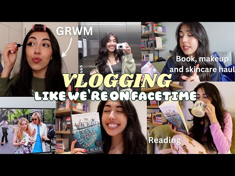 VLOG: reading📚, GRWM 💄, book + skincare + makeup haul🛍️, coffee and chats