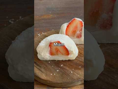 Daifuku Mochi aux fraises 🍓 #mochi #shortsvideo #fraises #recette #japonais