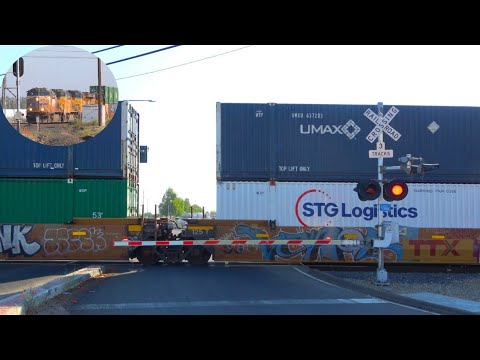 UP 5629 Z-Train Intermodal South | Industrial Dr. Railroad Crossing, Stockton CA