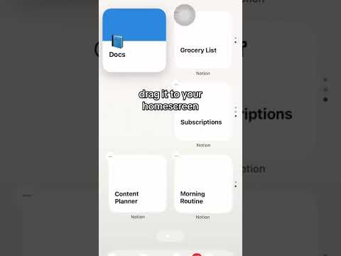 How I setup Notion on my iphone homescreen #notion #notionapp #homescreensetup