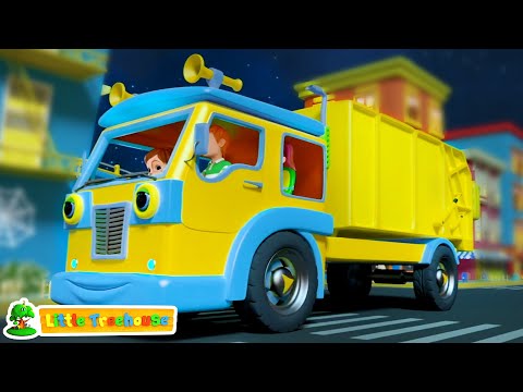 Halloween Wheels On The Garbage Truck Spooky Song & Scary Video for Kids