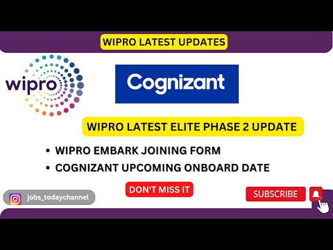 WIPRO ELITE UPDATE | PHASE-2 | EMBARK JOINING FORM | COGNIZANT ONBOARD UPDATE |2022 |