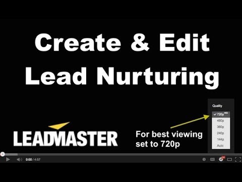 Creating and Editing Lead Nurturing Campaigns