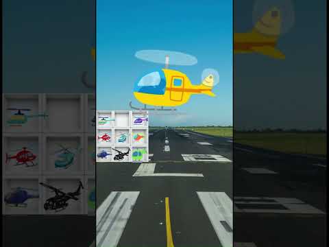 Yellow Helicopter Color Fun for Kids | Learn with Helicopters! #helicopters #kidsshorts