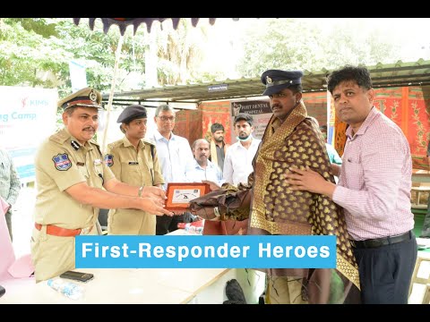 Felicitating Rachakonda Police First Responders who saved lives of victims in emergencies