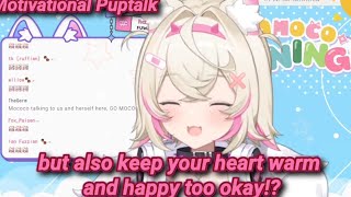 Keep your heart warm and happy too okay!?-Mococo