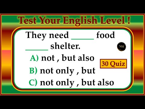 TEST YOUR ENGLISH GRAMMAR | All tenses quiz - All forms of verb | 30 Quiz | No.1 Quality English