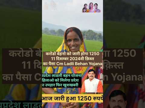 लाडली बाहनो को जारी हुई 1250 रुपये 19वी क़िस्त mp ladli behan yojana #Mpladli #Mohan #19क़िस्त#Cmmp