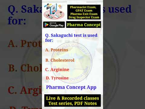 DSSSB Pharmacist Exam | SSC Pharmacist Exam | Biochemistry | MCQ #shorts #pharmaconcept