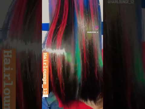 Fire 🔥Red Hair colour 🌈streaks/ Hair Transformation #viral #haircolor #viralvideo #youtube