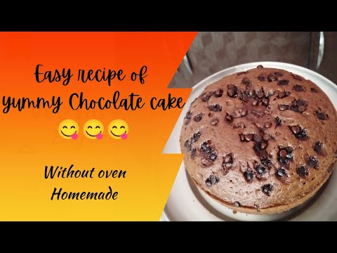 Chocolate cake ll Without oven ll Homemade ll Easy recipe 🥰