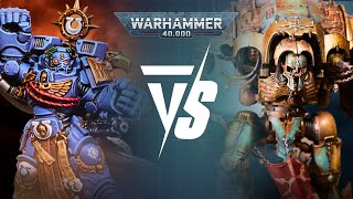 NEW Space Marines Vs Chaos Knights: 2000pts Warhammer 40K Battle Report