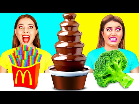 Chocolate Fountain Fondue Challenge | Delicious Recipes by BaRaDa Challenge