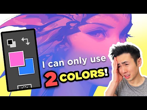 PAINTING WITH ONLY 2 COLORS - Digital Art Challenge