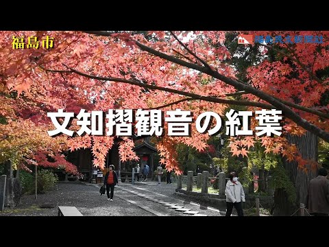 文知摺観音の紅葉