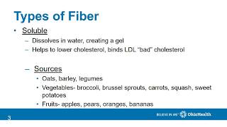 Nutrition Part 3: Dietary Fiber and Sugar