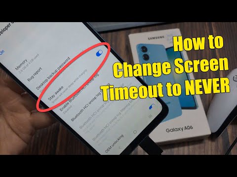 Samsung Galaxy A06: How to Change Screen Timeout to NEVER (Keep Awake)