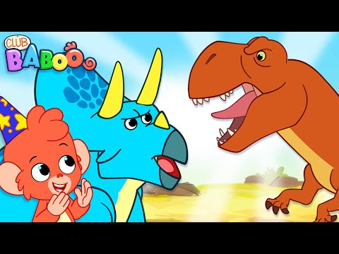 Who is stronger? The Triceratops or T-Rex? | Club Baboo | 1 HOUR VIDEO | Dinosaur Fight