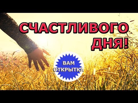 Пожелание счастливого дня. Красивая видео открытка с добрыми пожеланиями.