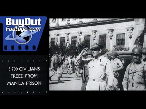 3,700 Civilians Freed from Manila Prison 1945