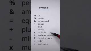 Symbols #english #englishthroughmusic #englishgrammar