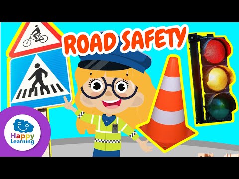 Road Safety for Kids: Let's Learn to Cross the Street! | Happy Learning 🚦👧🚸