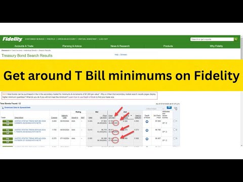 Getting Around T Bill minimums on Fidelity