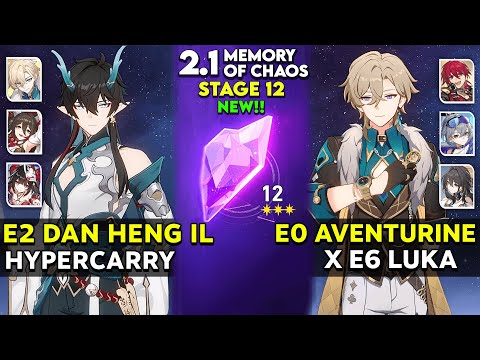 E2 Dan Heng IL & E0S1 Aventurine x E6 Luka DPS | MOC 12 v2.1 | Honkai Star Rail.