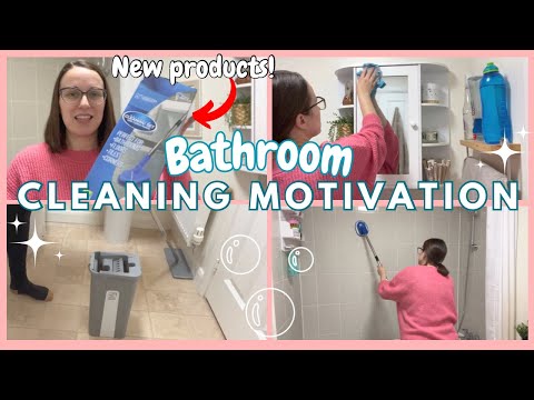 BATHROOM CLEANING MOTIVATION | NEW PRODUCTS! | CLEAN WITH ME UK 2023