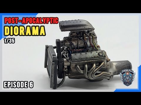 Modeling the Apocalypse: Crafting Convincing Post-Apocalyptic Dioramas -  Car - Engine [EP6]