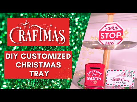 Easy DIY Customized Christmas Tray | EASY Cricut Print Then Cut Tutorial