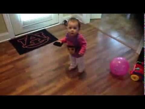 Baby learning to walk