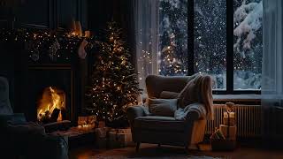 Warm Christmas Ambience with Instrumental Christmas Music and Crackling Fireplace