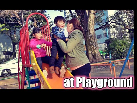 McKay and Noah at playground