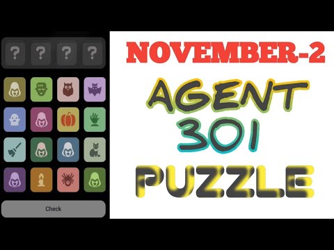 November 2 Agent 301 Puzzle Today Airdrop Daily combo today #agent301