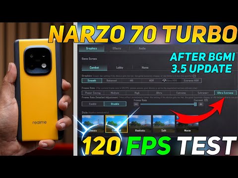 REALME NARZO 70 TURBO BGMI 120 FPS TEST AFTER 3.5 UPDATE | DM 7300 ENERGY PROCESSOR 🥵🤤