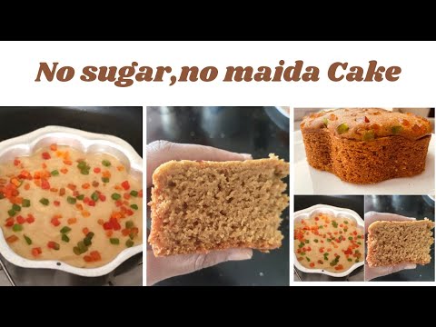 Atta jaggery cake | Wheat jaggery cake recipe | No Sugar no maida cake recipe | Healthy cake recipe